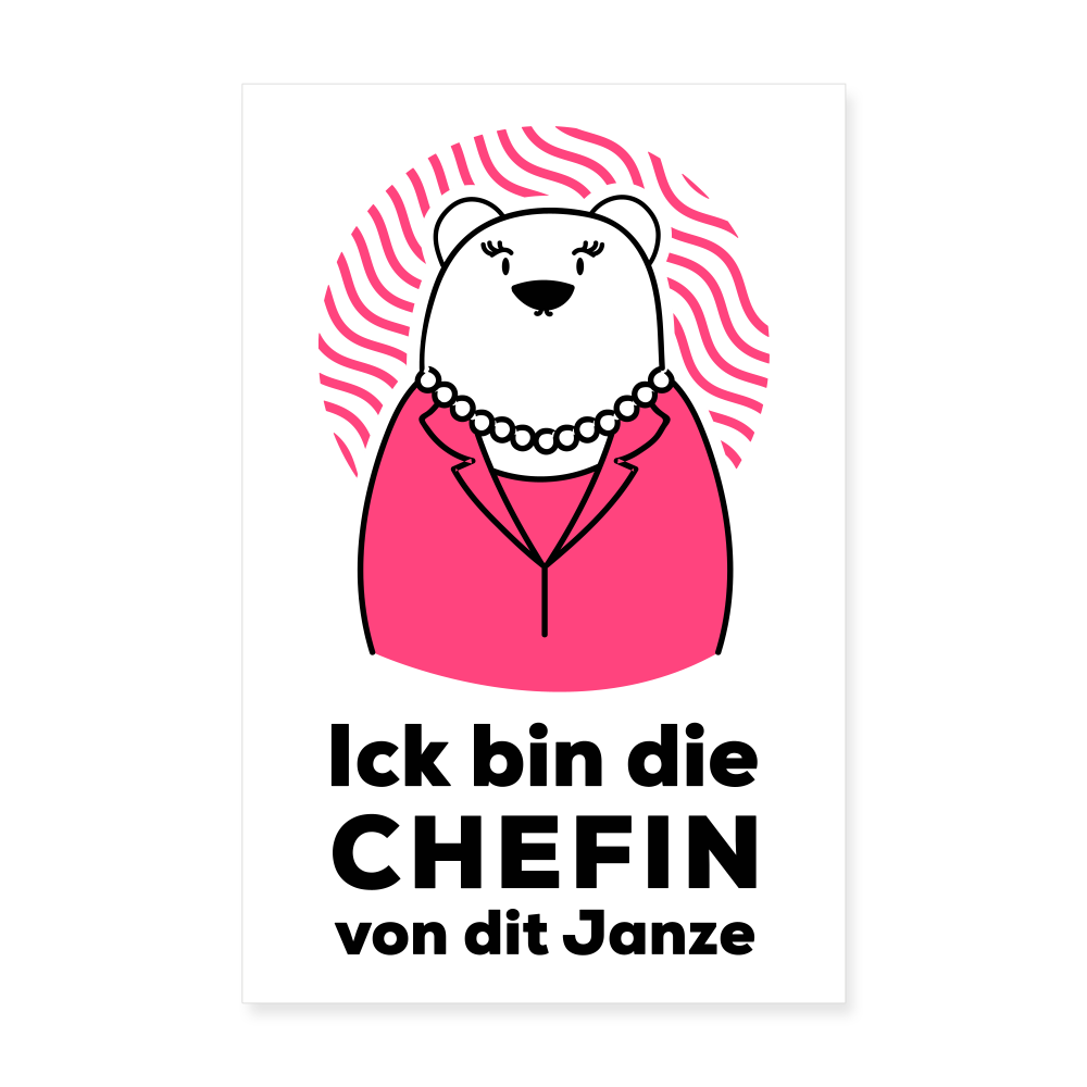 Chefin - Poster 20x30 cm - weiß