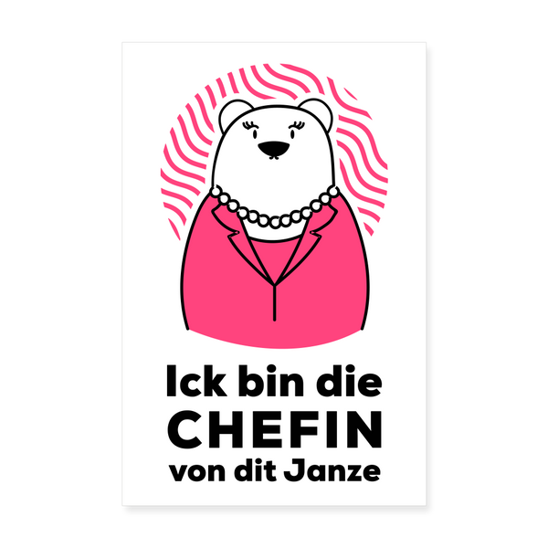 Chefin - Poster 20x30 cm - weiß