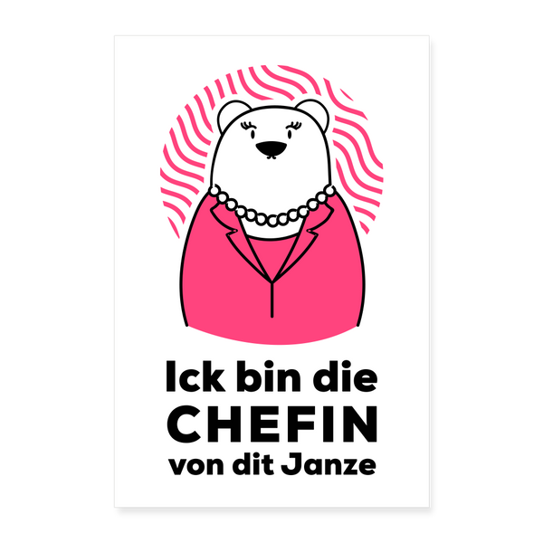 Chefin - Poster 40x60 cm - weiß