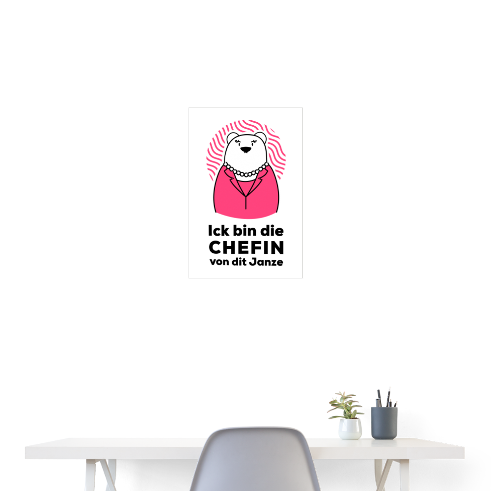Chefin - Poster 40x60 cm - weiß
