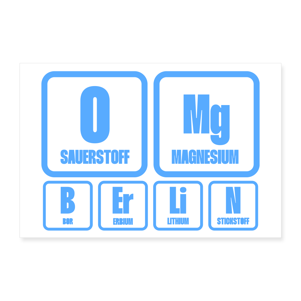 OMG Berlin - Poster 60x40 cm - weiß