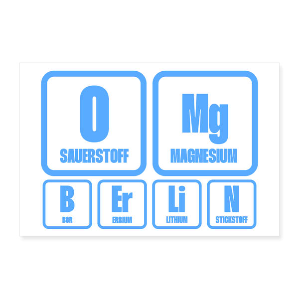 OMG Berlin - Poster 60x40 cm - weiß