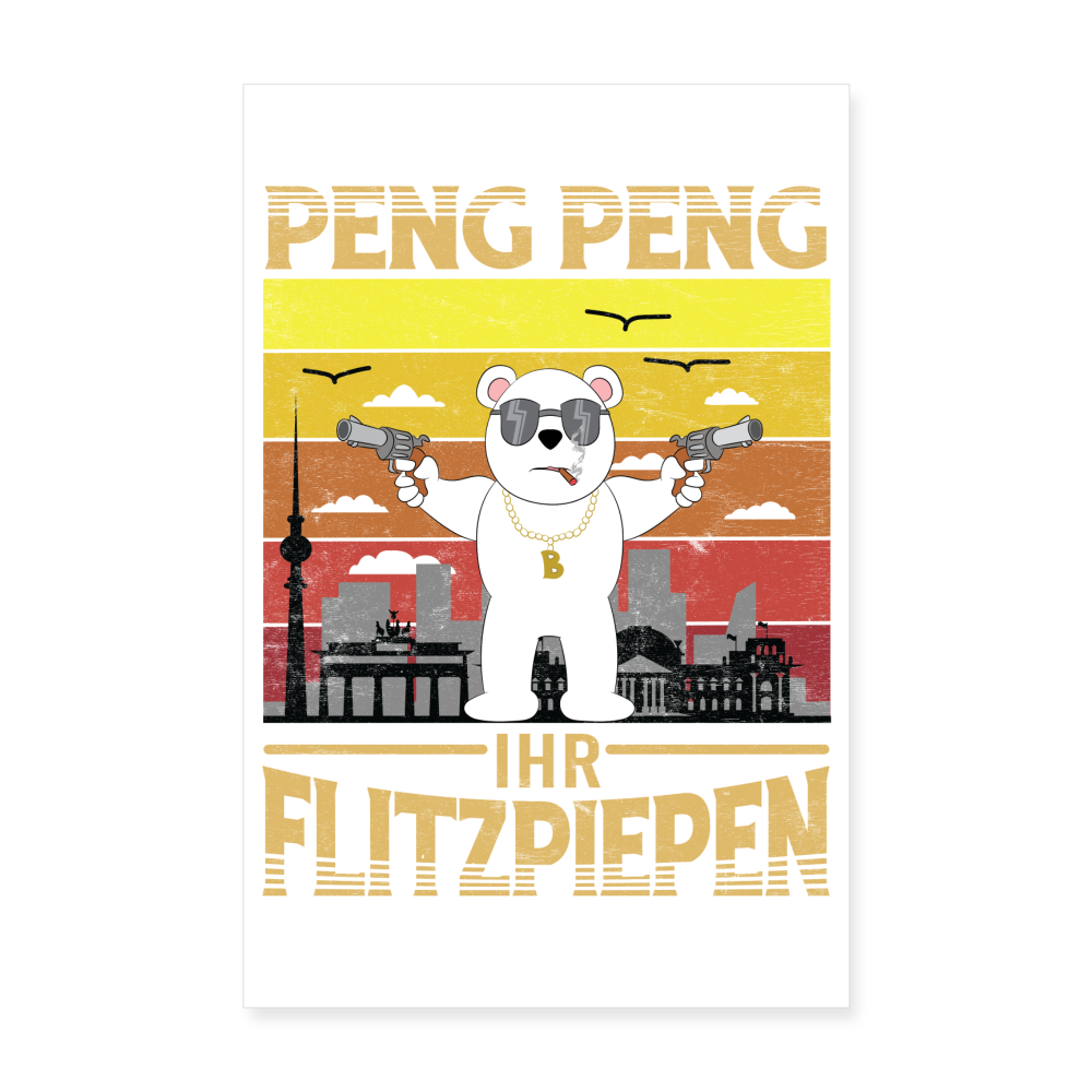Peng Peng - Poster 20x30 cm - weiß