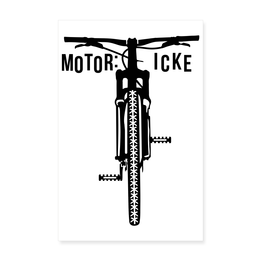 Motor icke - Poster 20x30 cm - weiß