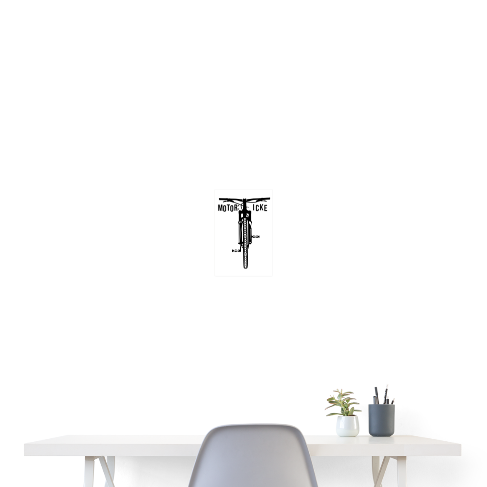 Motor icke - Poster 20x30 cm - weiß