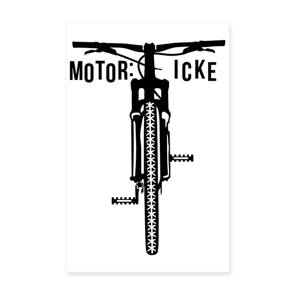 Motor icke - Poster 20x30 cm - weiß
