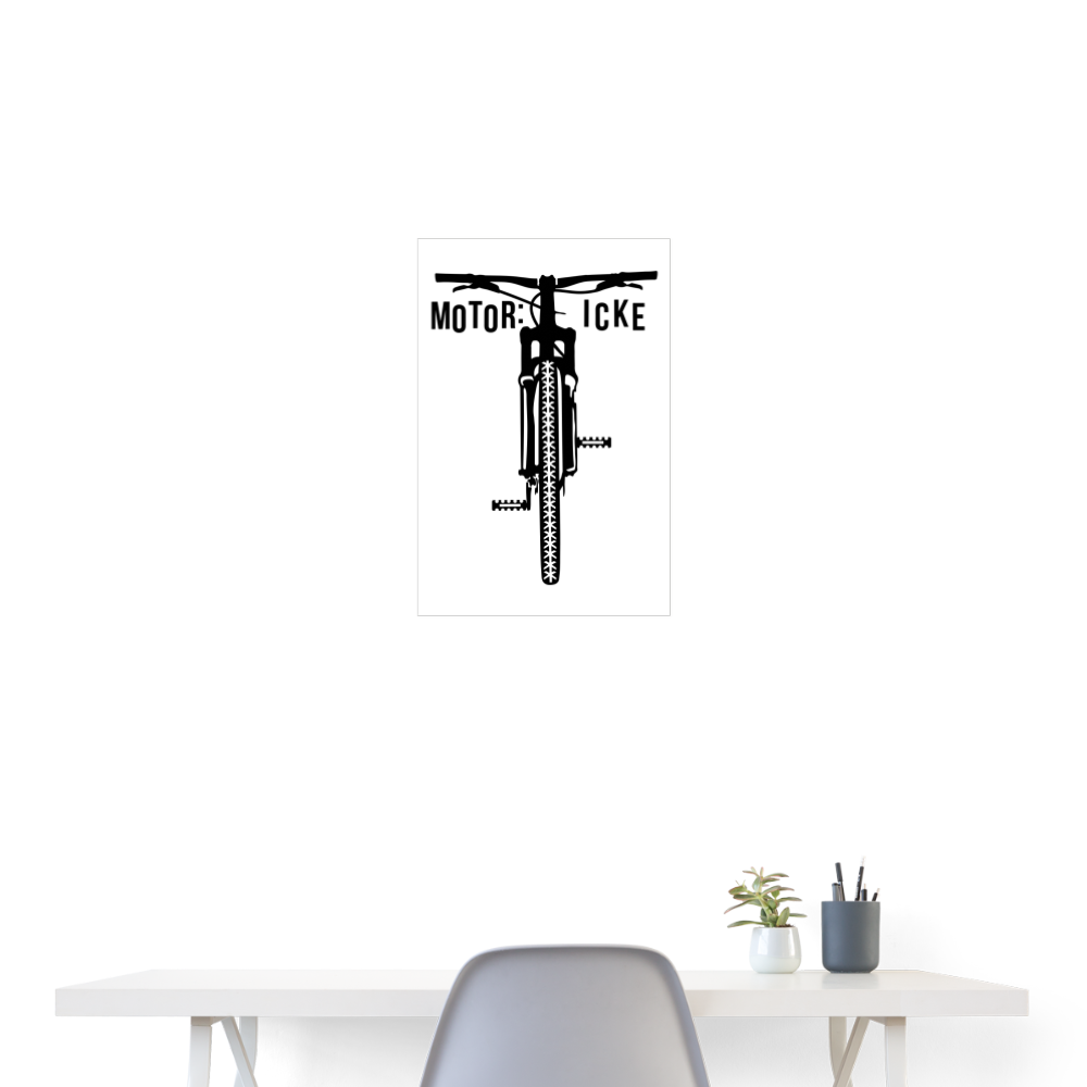 Motor icke - Poster 40x60 cm - weiß