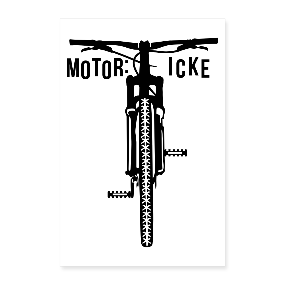 Motor icke - Poster 40x60 cm - weiß