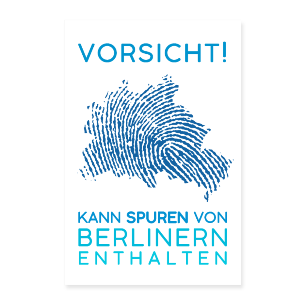 Spuren von Berlinern - Poster 40x60 cm - weiß