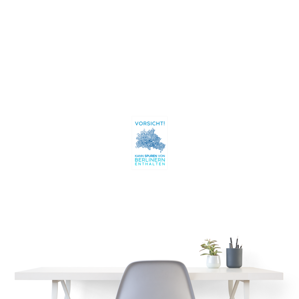 Spuren von Berlinern - Poster 20x30 cm - weiß