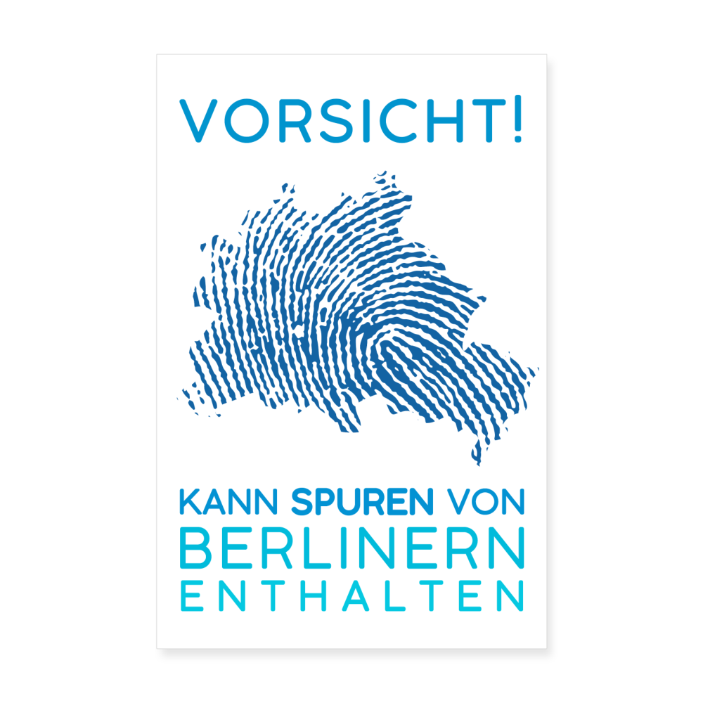 Spuren von Berlinern - Poster 20x30 cm - weiß