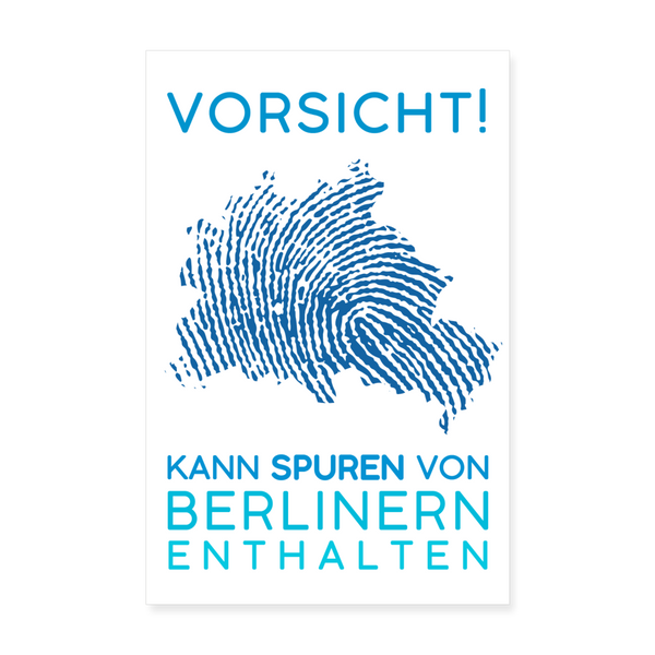 Spuren von Berlinern - Poster 20x30 cm - weiß