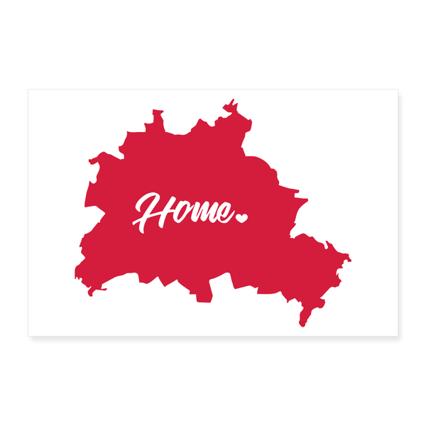 Heimat Berlin - Poster 60x40 cm - weiß