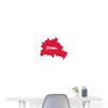Heimat Berlin - Poster 60x40 cm - weiß