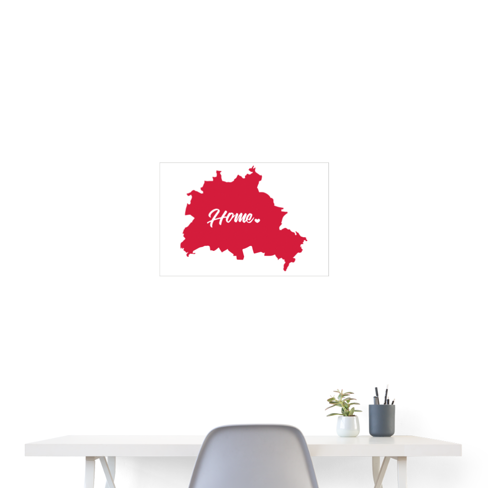 Heimat Berlin - Poster 60x40 cm - weiß