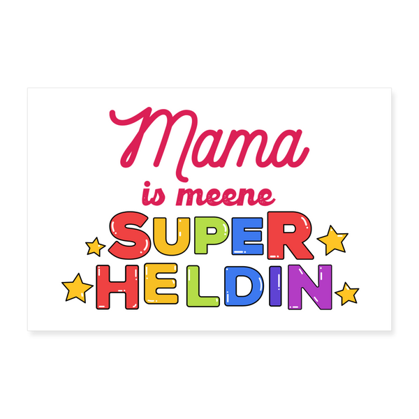 Meene Heldin - Poster 60x40 cm - weiß