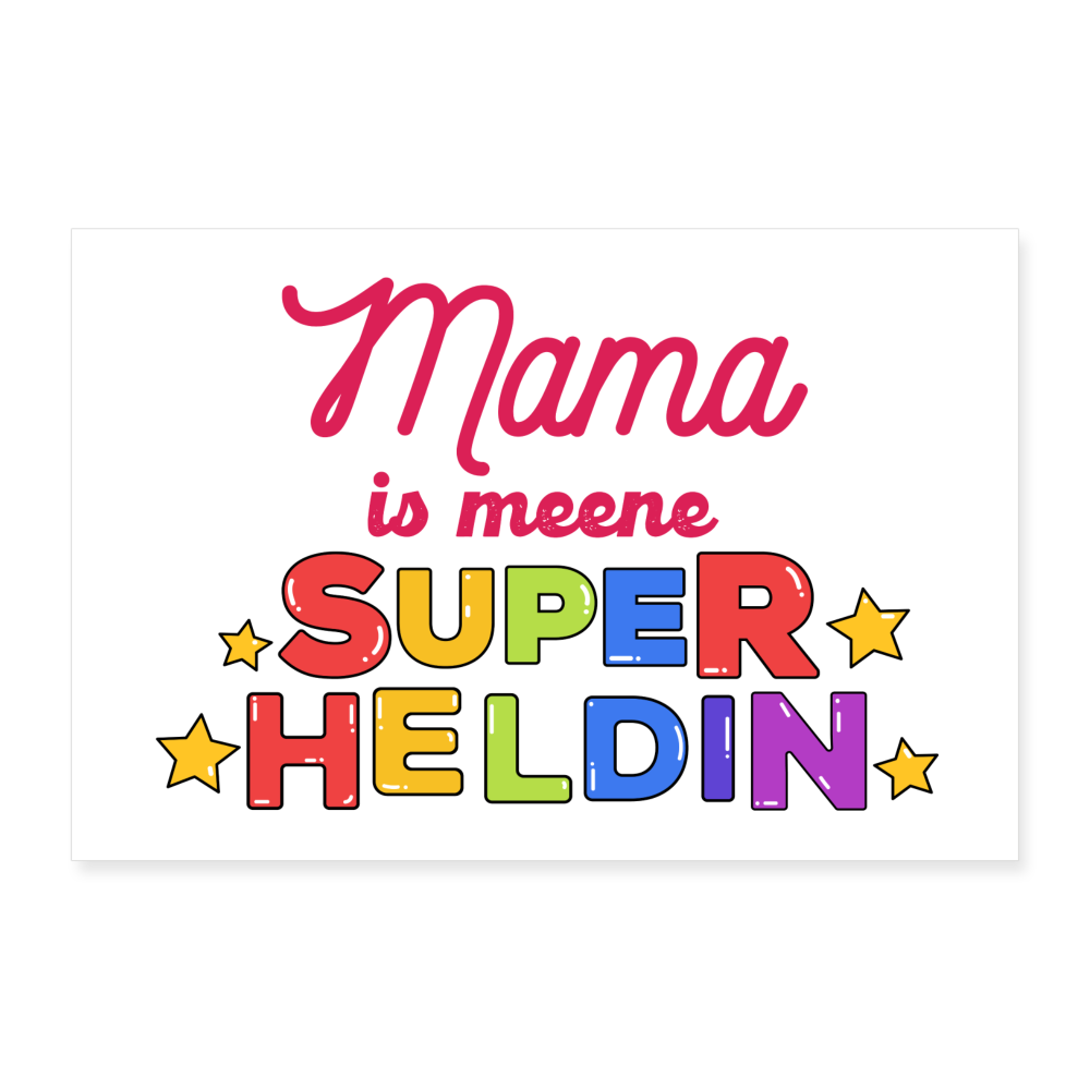 Meene Heldin - Poster 30x20 cm - weiß