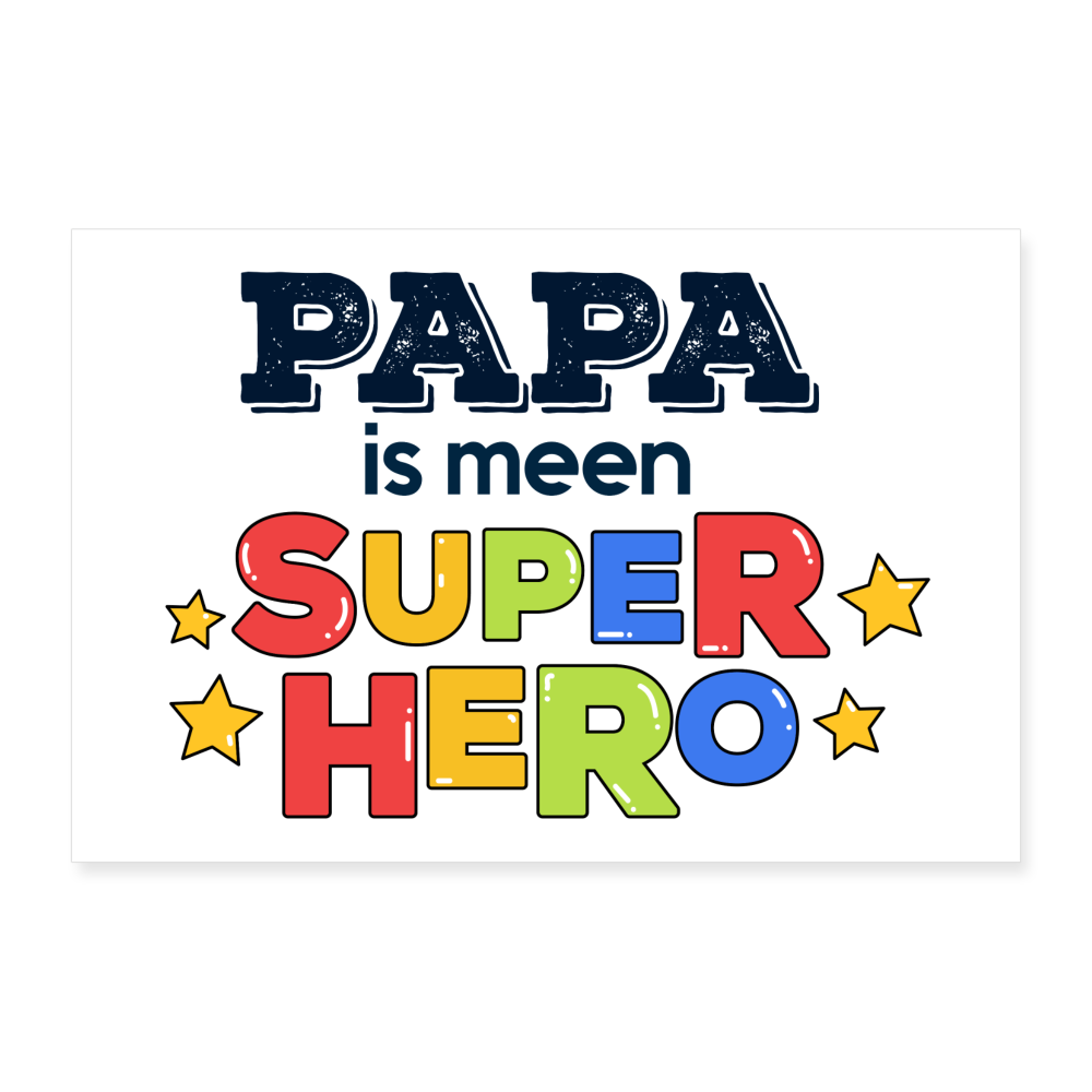 Super Hero - Poster 30x20 cm - weiß