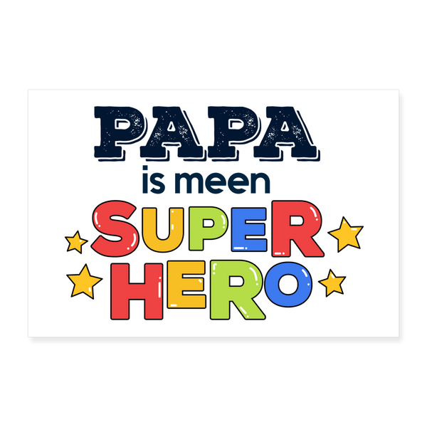 Super Hero - Poster 30x20 cm - weiß