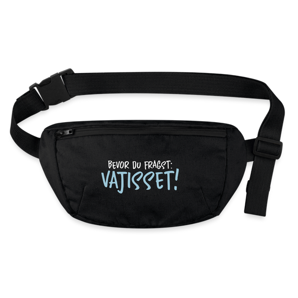 Bevor du fragst - Recycelte Gürteltasche - Schwarz