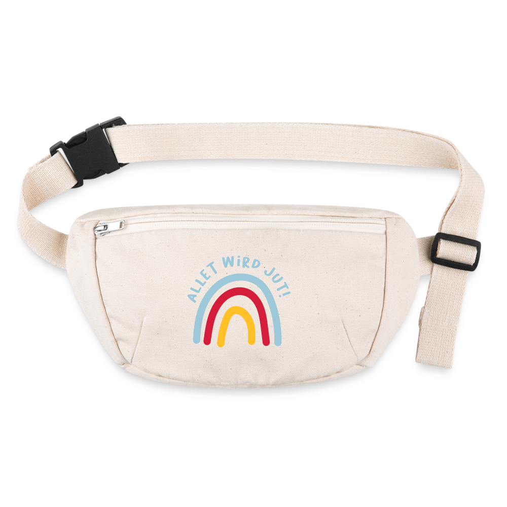 Allet wird jut! - Recycelte Gürteltasche - Naturweiß