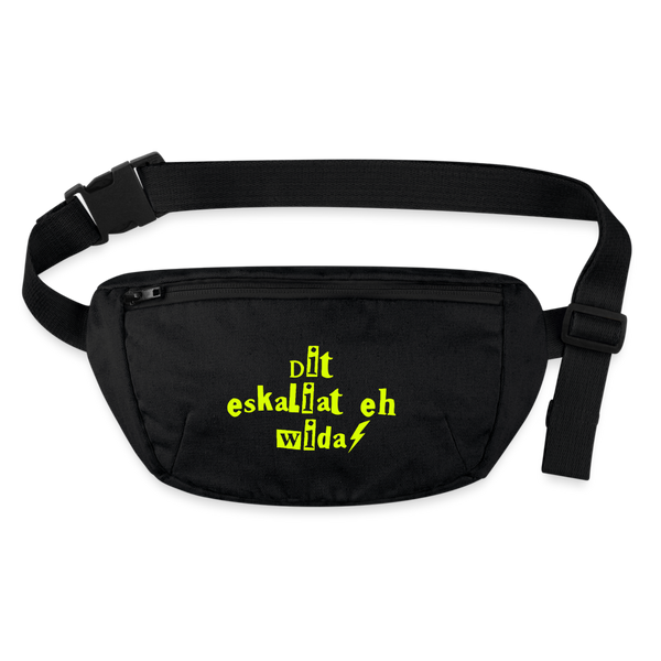 Dit eskaliat eh wilda  - Recycelte Gürteltasche - Schwarz