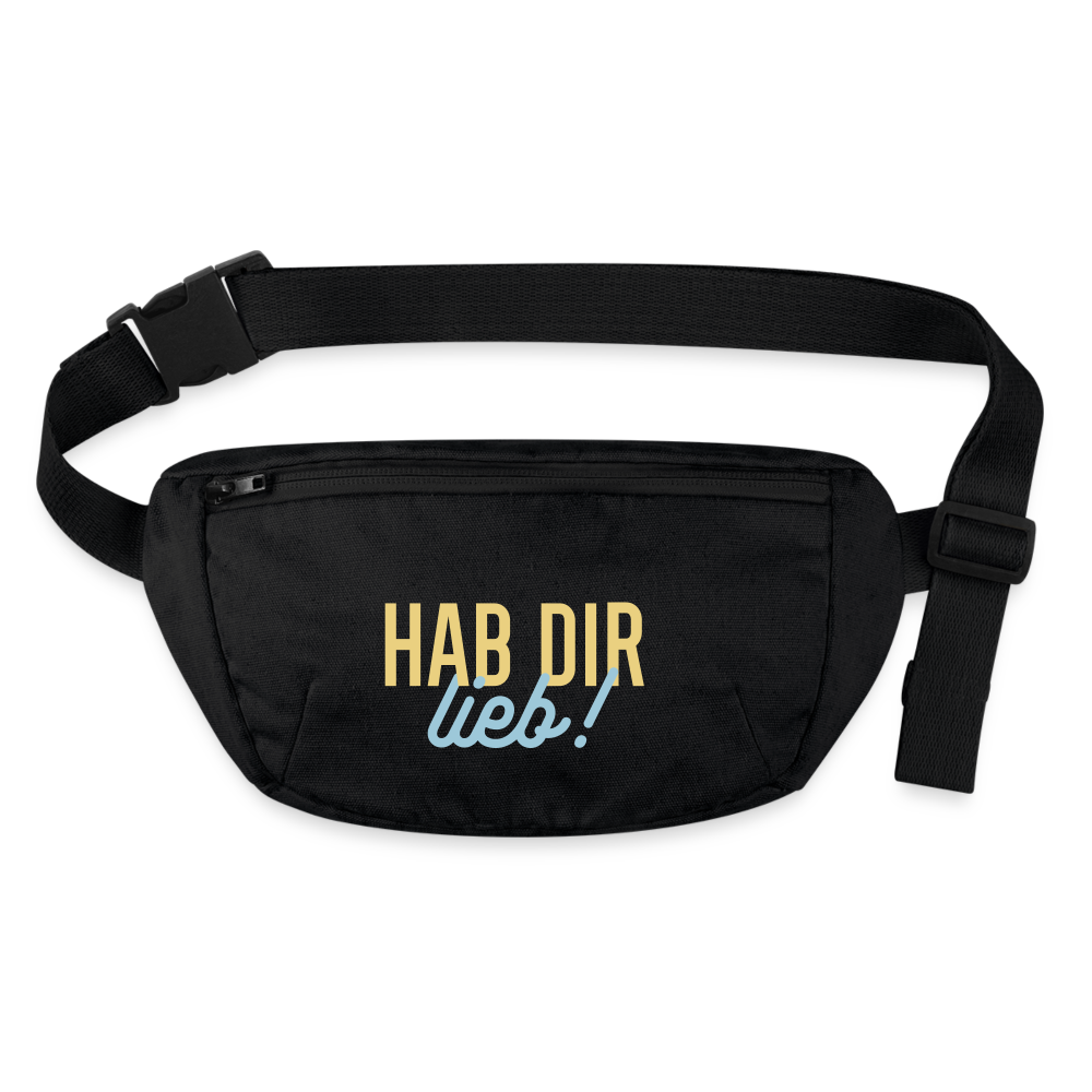 Hab Dir Lieb! - Recycelte Gürteltasche - Schwarz