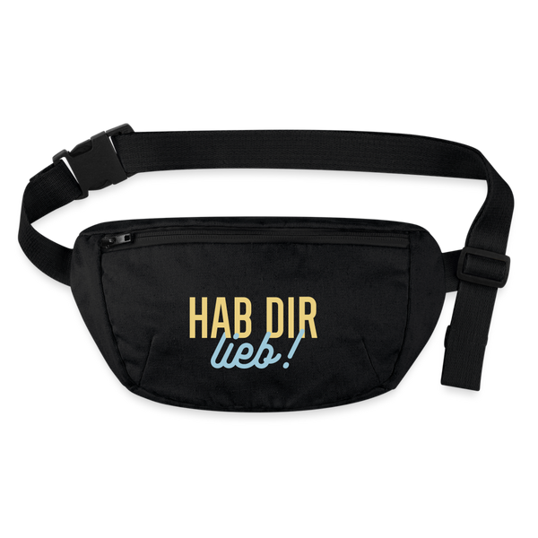Hab Dir Lieb! - Recycelte Gürteltasche - Schwarz