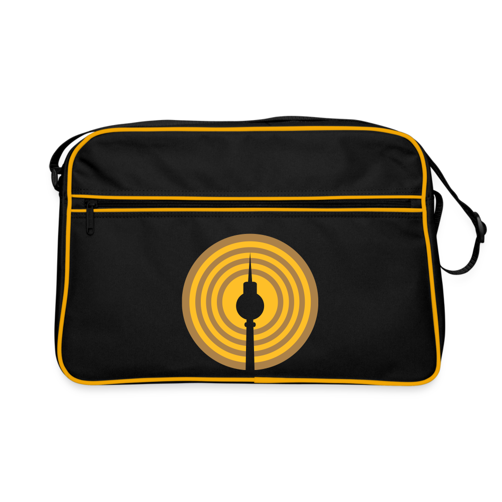 Berlin im Fokus - Retro Tasche - Schwarz/Gold