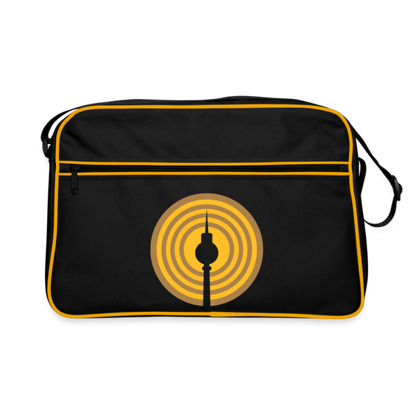 Berlin im Fokus - Retro Tasche - Schwarz/Gold