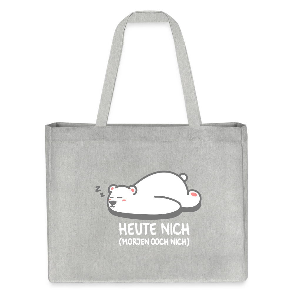 Heute nich! - Shopping Bag - Grau meliert