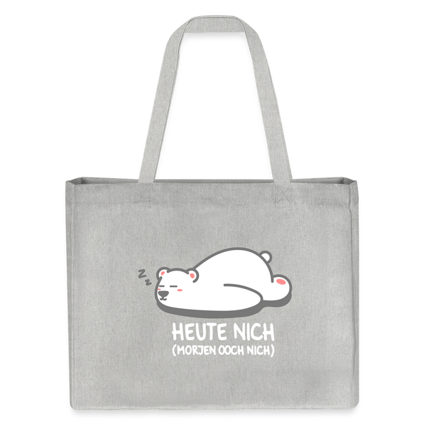 Heute nich! - Shopping Bag - Grau meliert