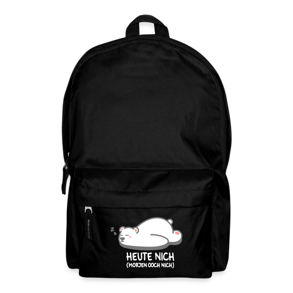 Heute nich! - Rucksack - Schwarz