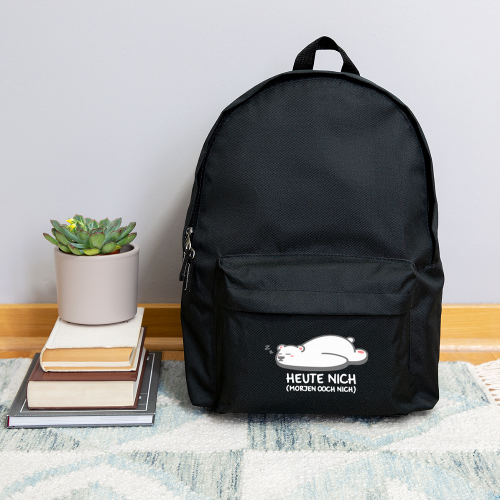Heute nich! - Rucksack - Schwarz