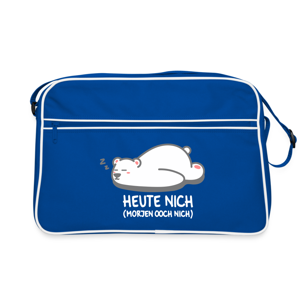 Heute nich! - Retro Tasche - Blau/Weiß