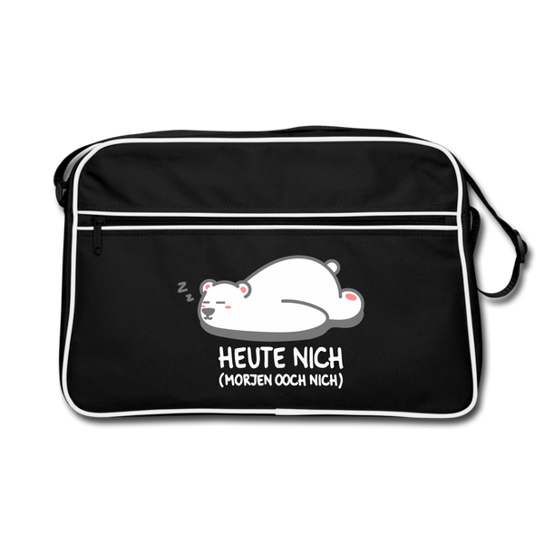 Heute nich! - Retro Tasche - Schwarz/Weiß