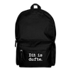 Dit is dufte - Rucksack - Schwarz