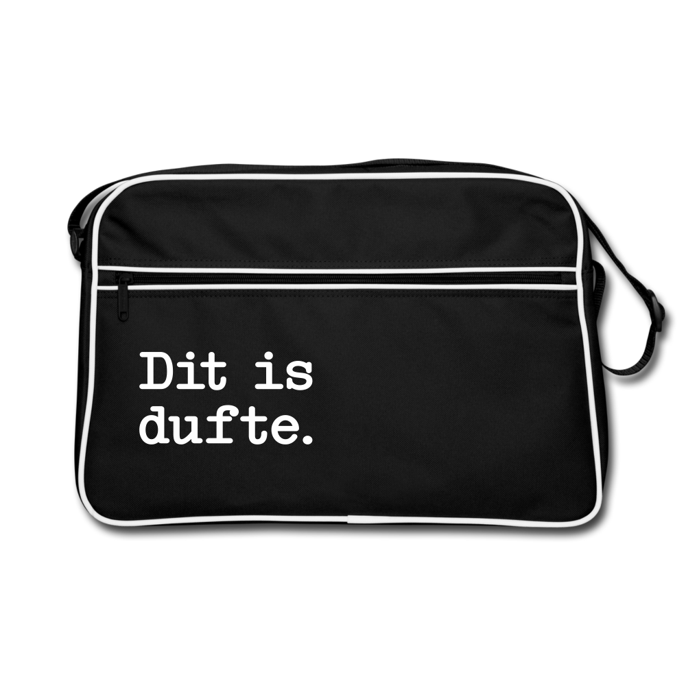 Dit is dufte - Retro Tasche - Schwarz/Weiß