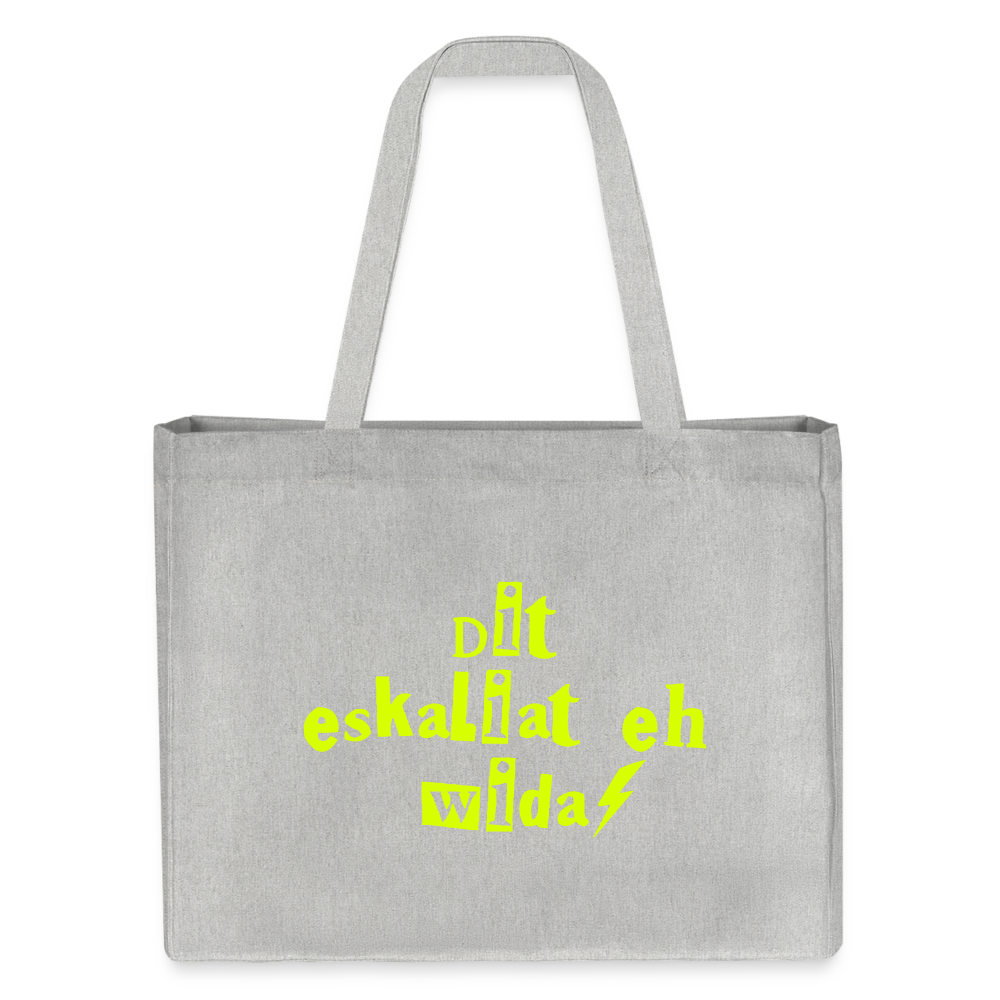 Dit eskaliat eh wilda  - Shopping Bag - Grau meliert