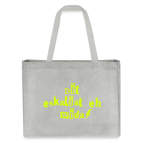 Dit eskaliat eh wilda  - Shopping Bag - Grau meliert