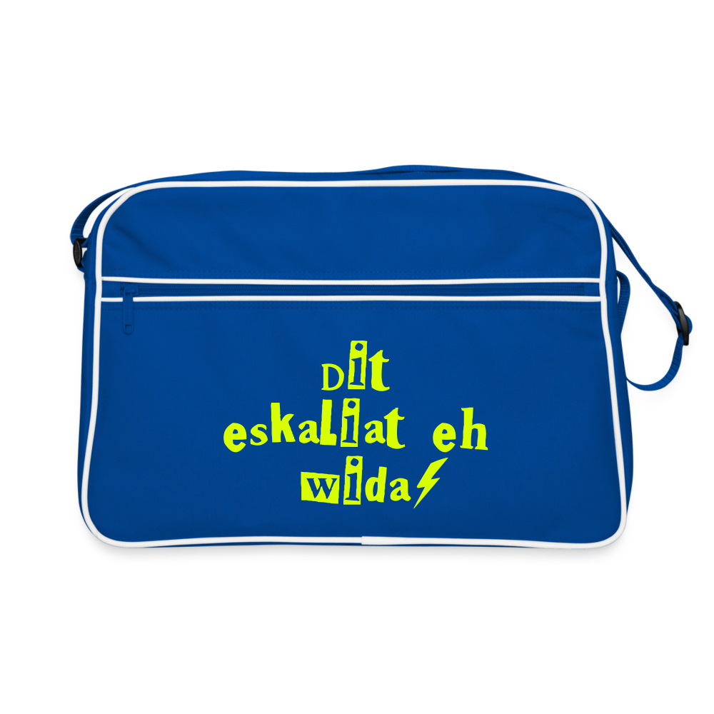 Dit eskaliat eh wilda  - Retro Tasche - Blau/Weiß