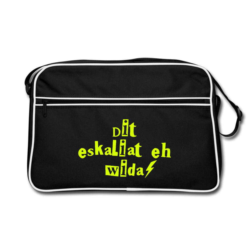 Dit eskaliat eh wilda  - Retro Tasche - Schwarz/Weiß