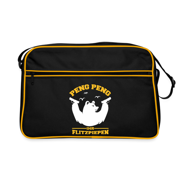 Peng Peng - Retro Tasche - Schwarz/Gold