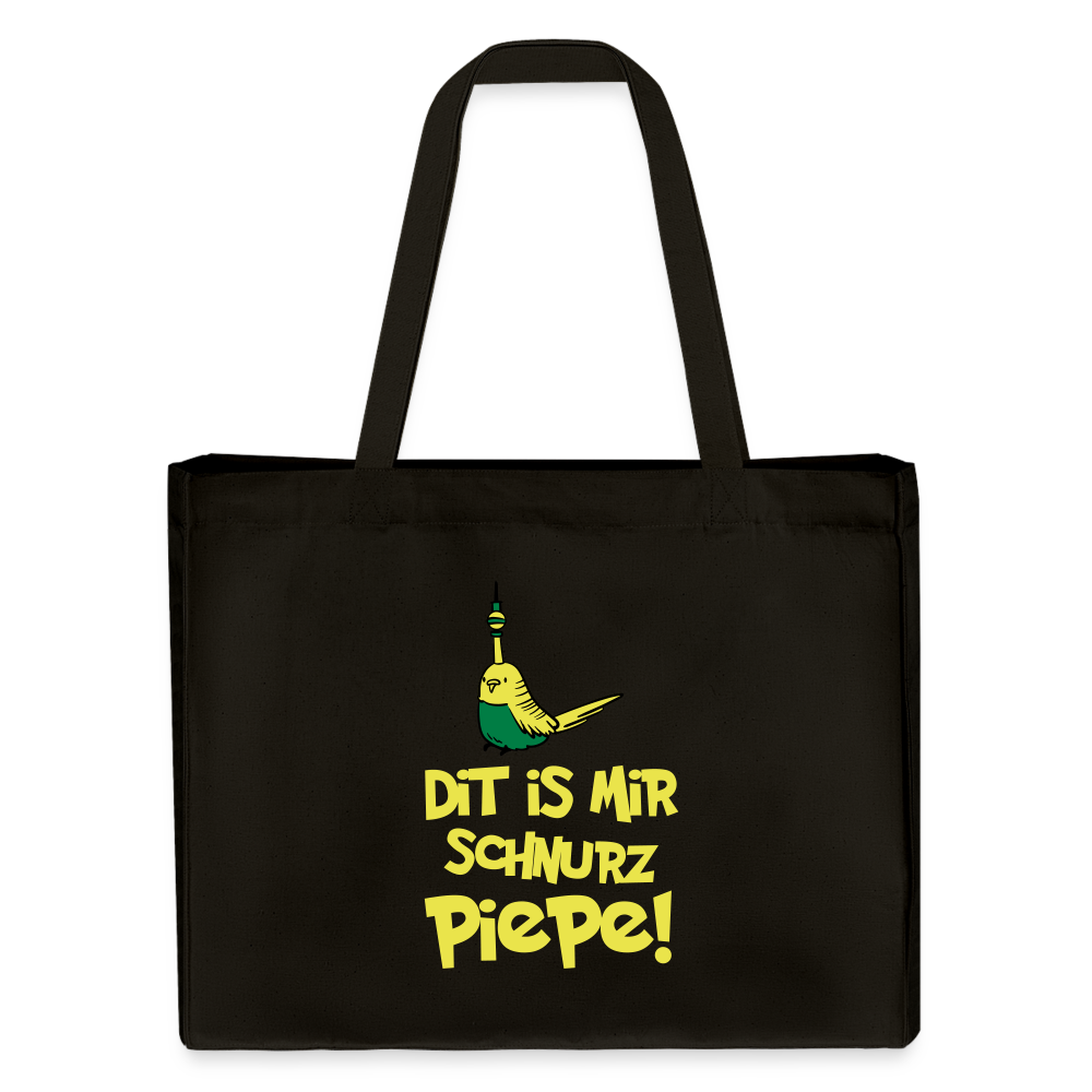 Dit is mir Schnurz Piepe - Shopping Bag - Schwarz
