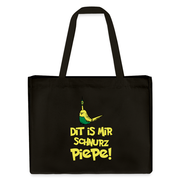 Dit is mir Schnurz Piepe - Shopping Bag - Schwarz