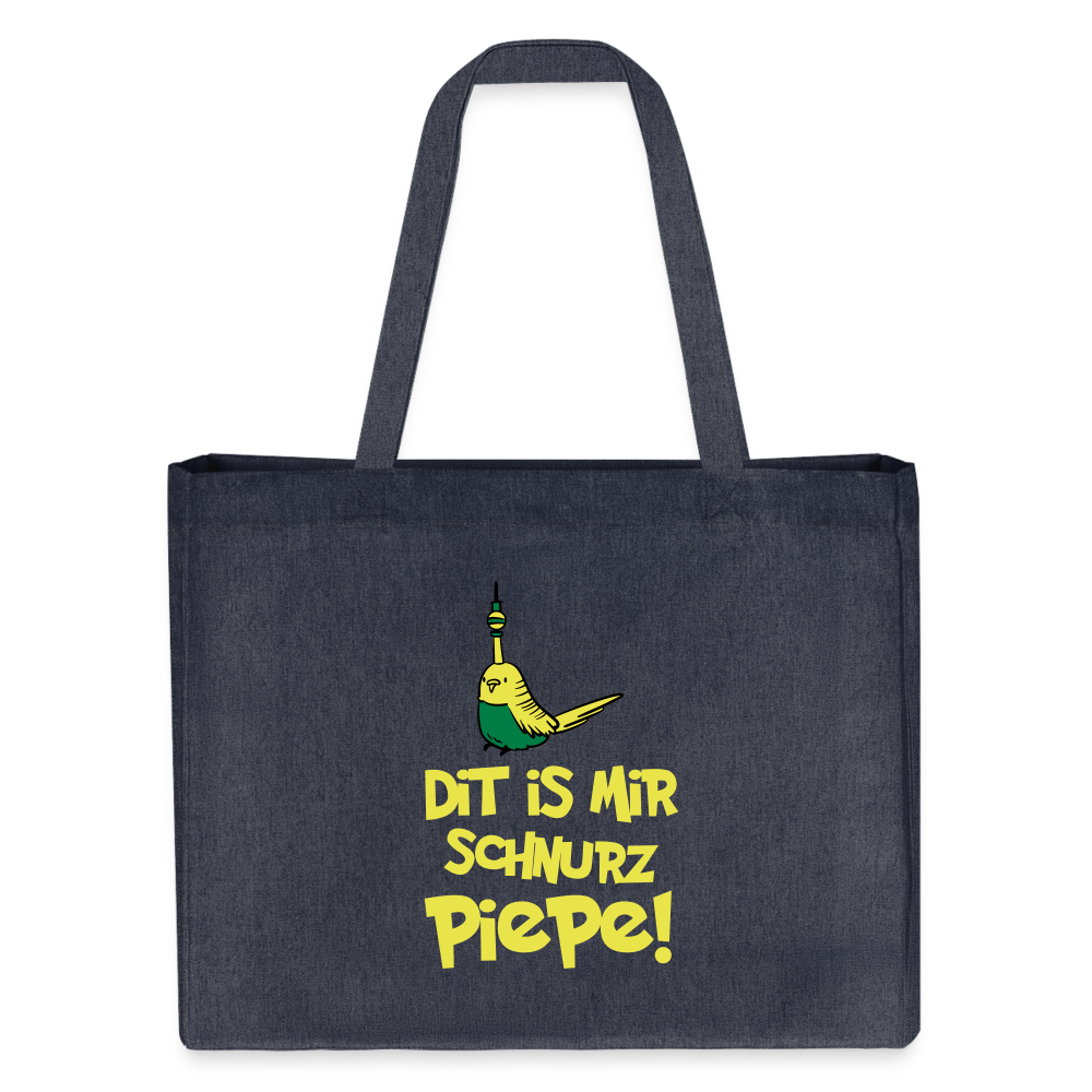 Dit is mir Schnurz Piepe - Shopping Bag - midnight Blue