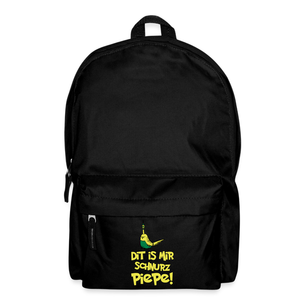 Dit is mir Schnurz Piepe - Rucksack - Schwarz