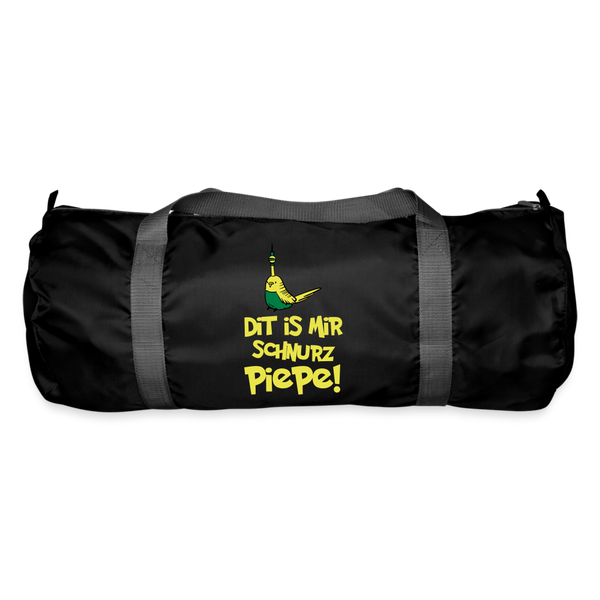 Dit is mir Schnurz Piepe - Sporttasche - Schwarz