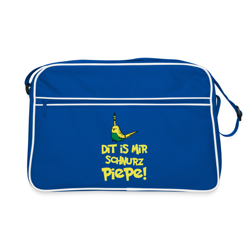 Dit is mir Schnurz Piepe - Retro Tasche - Blau/Weiß