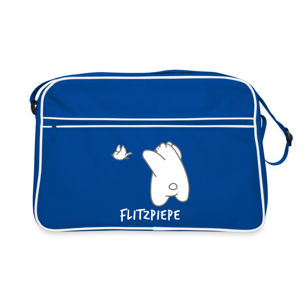 Flitzpiepe - Retro Tasche - Blau/Weiß